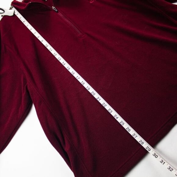 Champion Men's Pullover Size XL Red Fleece Sport Athletic Quarter Zip - Picture 13 of 14